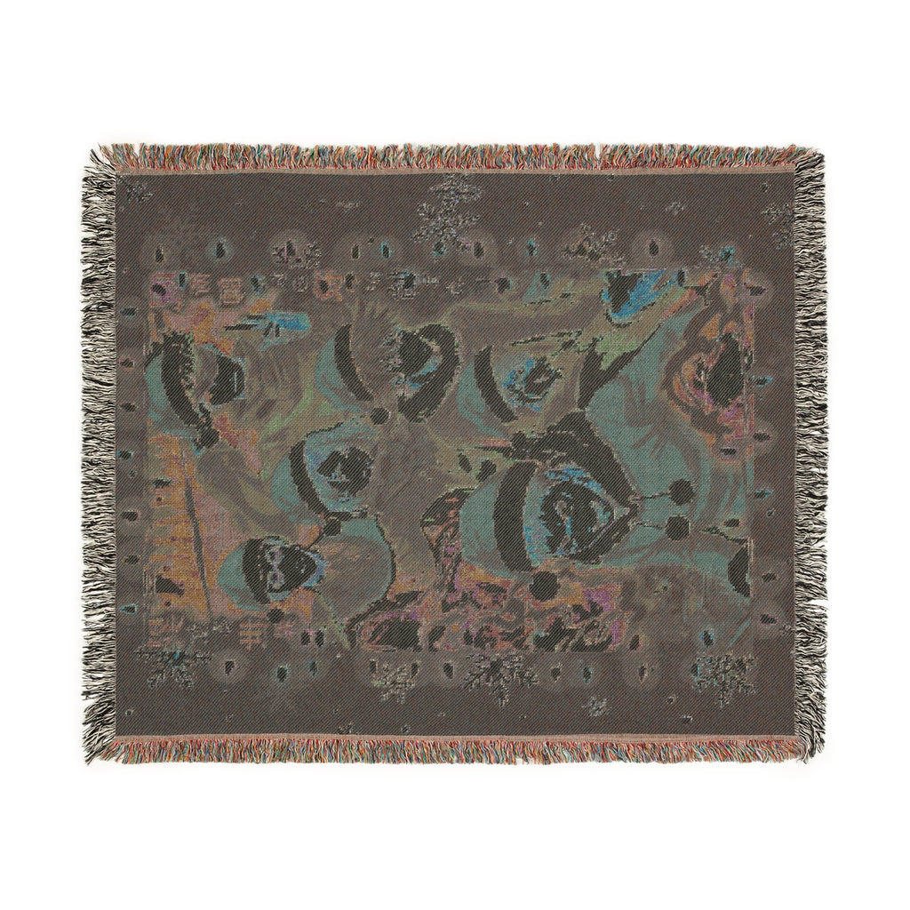 Holiday Anime Woven Blanket – Cozy Cotton Throw with Fringe