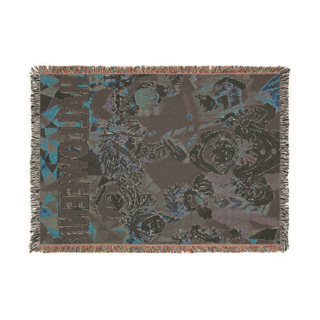 Holiday Anime Woven Blanket – Cozy Cotton Throw with Fringe