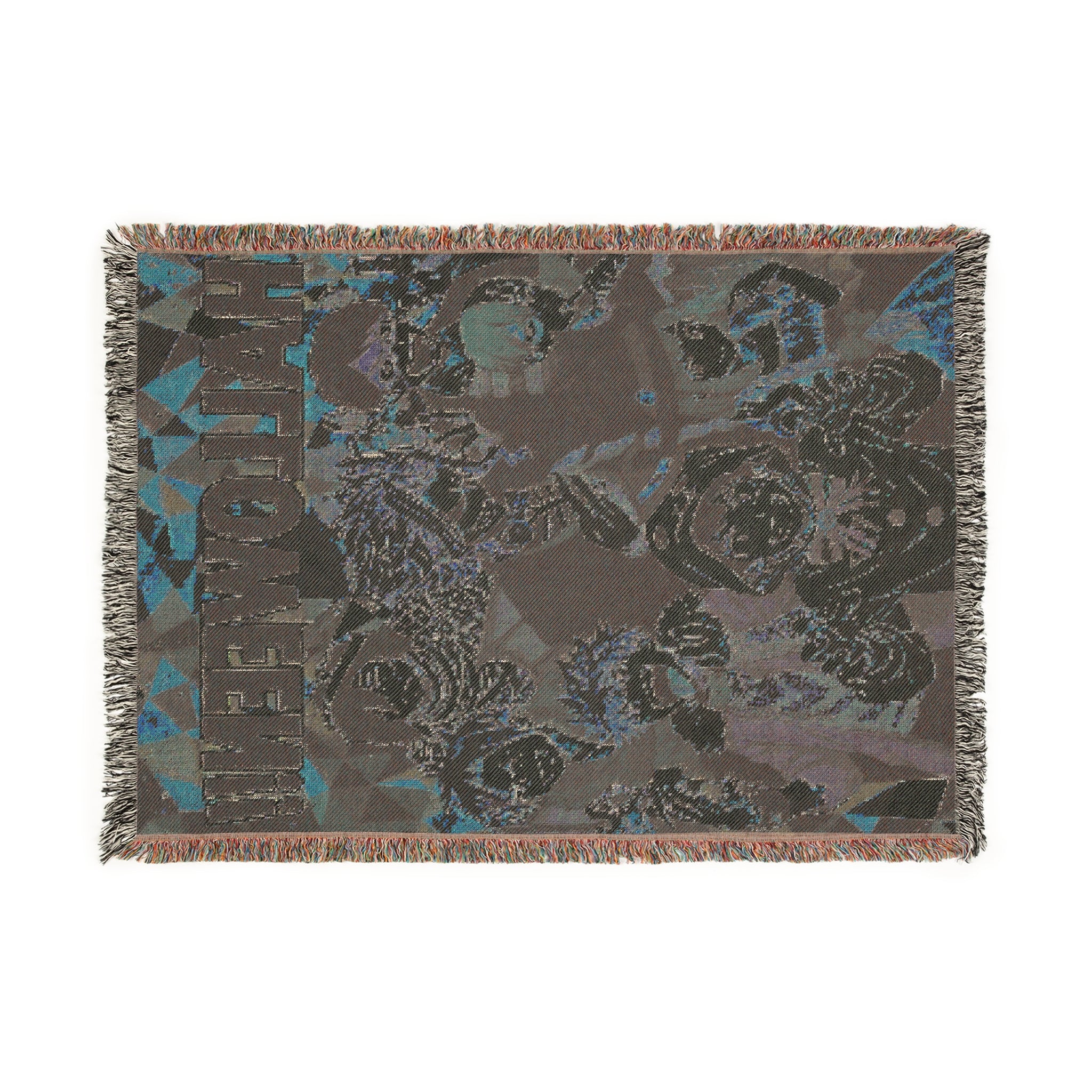 Holiday Anime Woven Blanket – Cozy Cotton Throw with Fringe